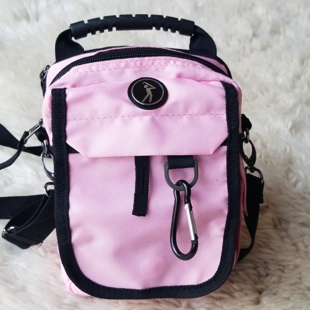 Pink Compact Crossbody Organizer Bag